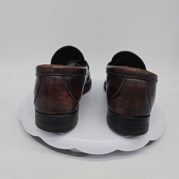 Whippet Wright Shoe Men’s 9.5D Burgundy Arch Preserver Hand Sewn Loafers - Picture 8 of 8